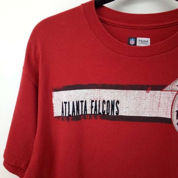 NFL Team Atlanta Falcons Red Sports Tee T-Shirt L Football - Picture 4 of 5